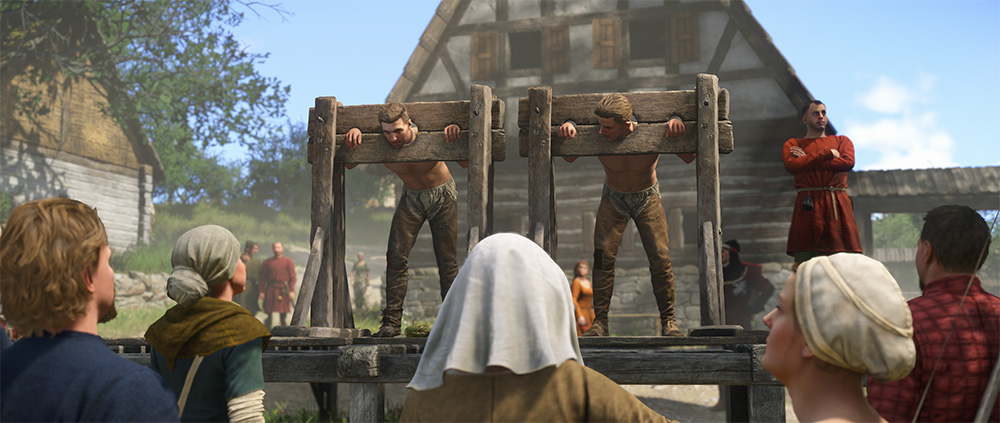 Kingdom Come: Deliverance 2 - Henry and Hans at the pillory