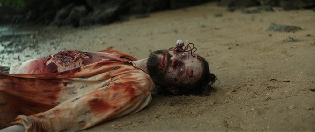 Alien: Earth - The Ocellus crawling on Arthur's corpse