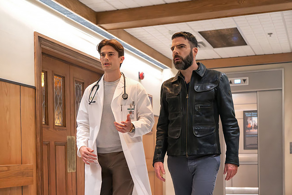 Brilliant Minds Season 2 Episode 2 - Dr. Porter and Dr. Wolf walking side by side in the hospital's hallway