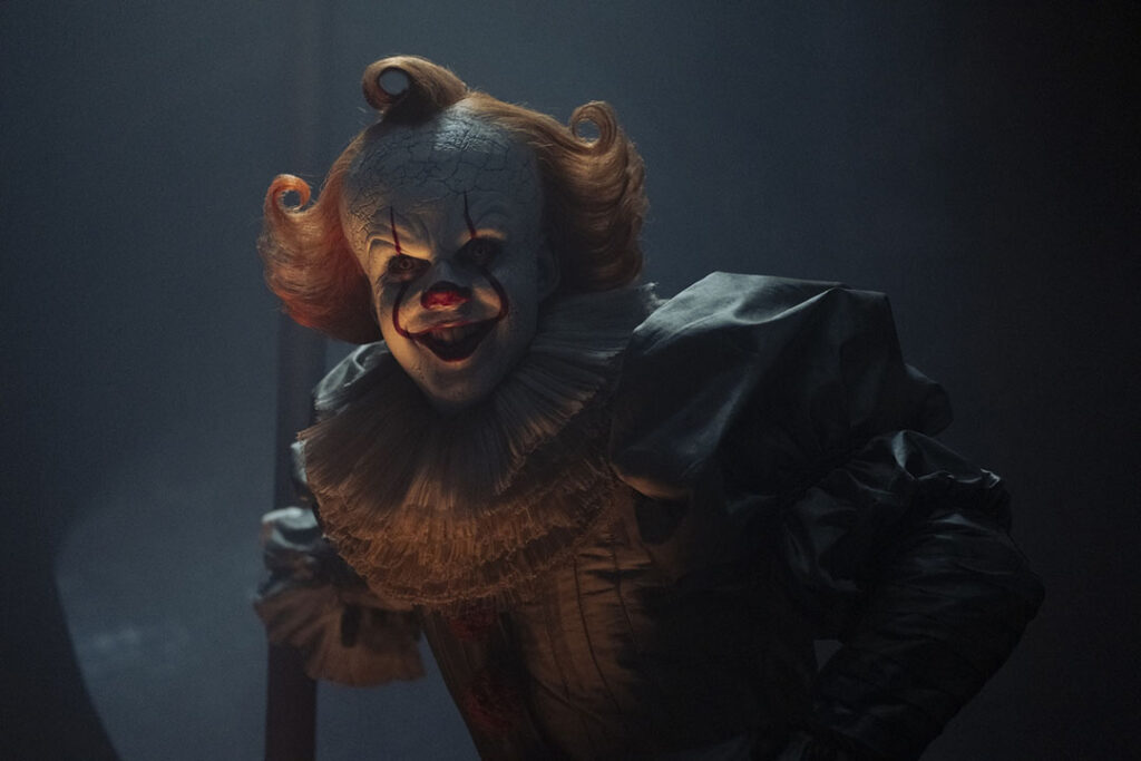 Pennywise looking menacing (very on brand)